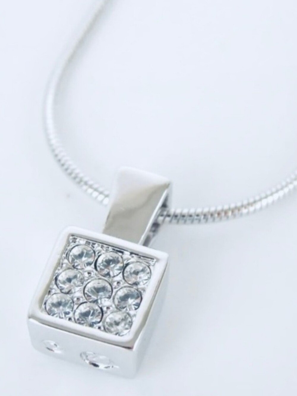 SWAROVSKI CRYSTAL CUBE PENDANT